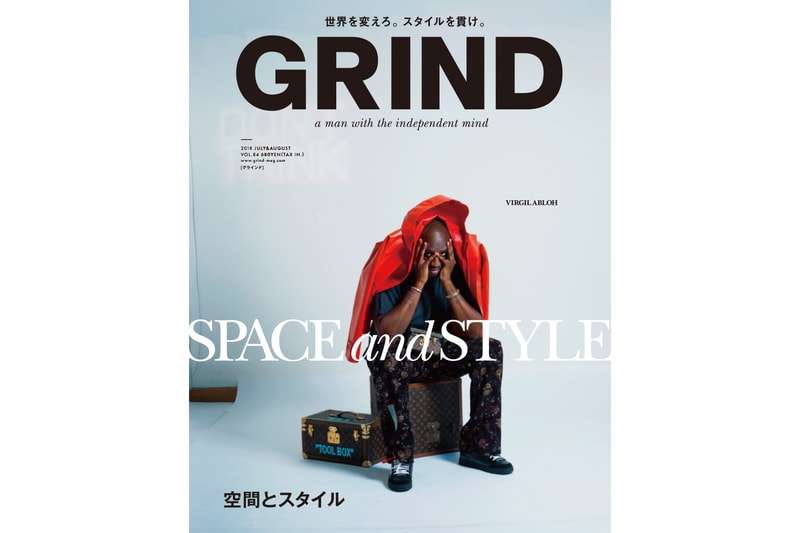 Virgil Abloh GRIND Magazine Volume 84 august 2018 louis vuitton helmut lang record box takuya chiba Cover