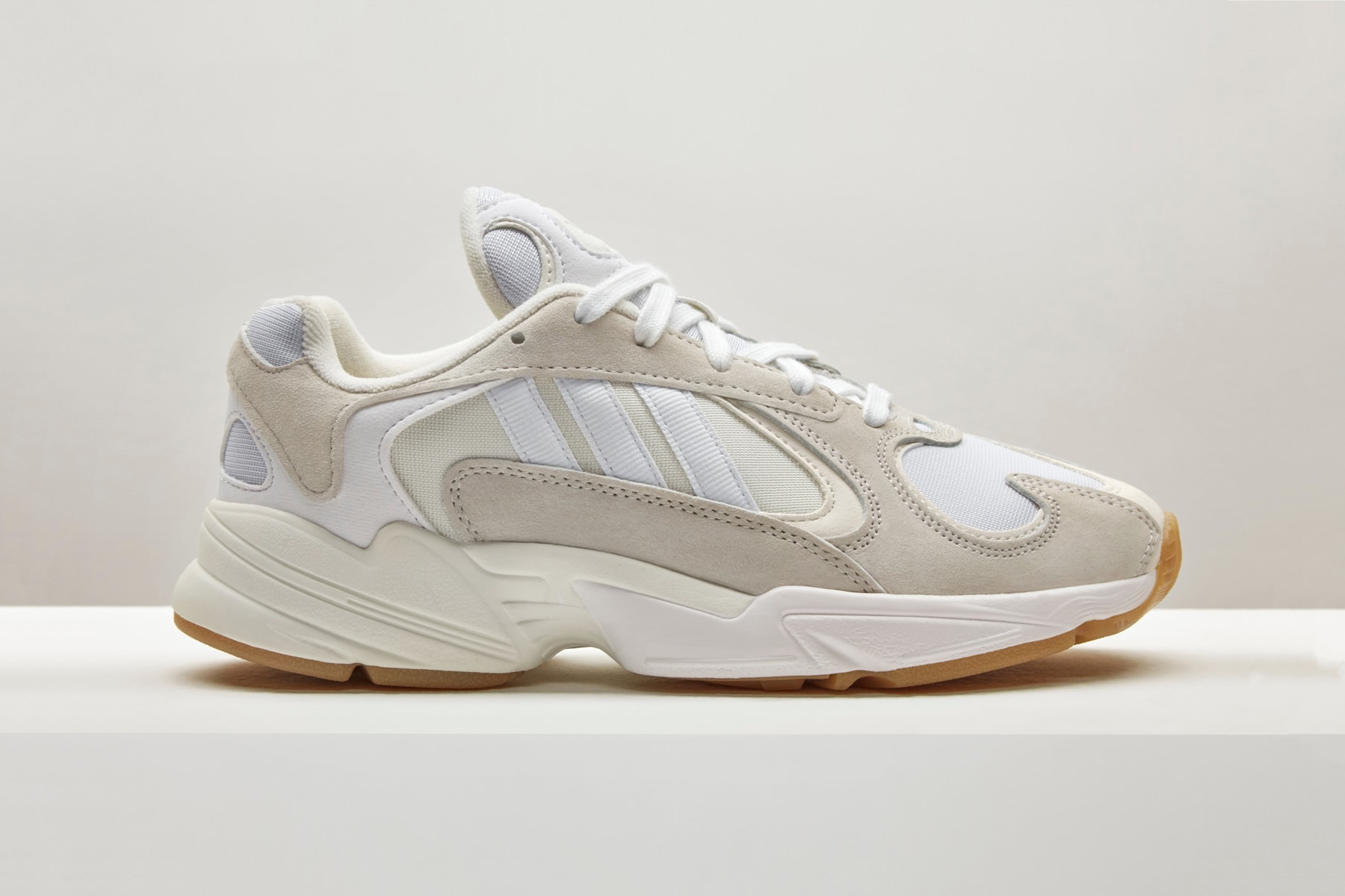 wardrobe nyc x adidas yung 1 one collaboration sneaker colorway exclusive white cream gum sole suede leather exclusive pre order june 18 2018 july drop release date info launch