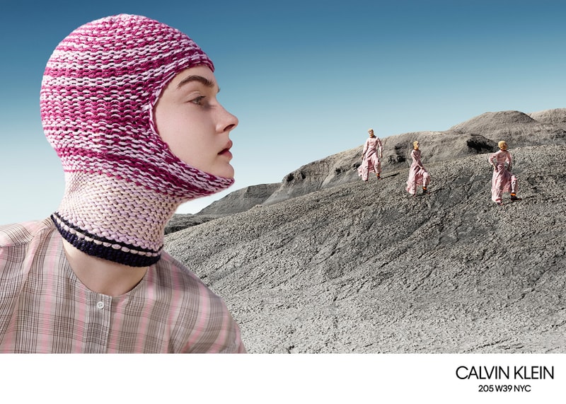calvin klein 205W39NYC campaign imagery fall winter 2018 willy vanderperre raf simons knitwear sweaters skirts desert advertisement Lloyd & Co. Lulu Tenney Julia Nobis Freja Beha Liya Kebede Erin OʻConnor Fernando Albaladejo Luca Lemaire Olivier Rizzo
