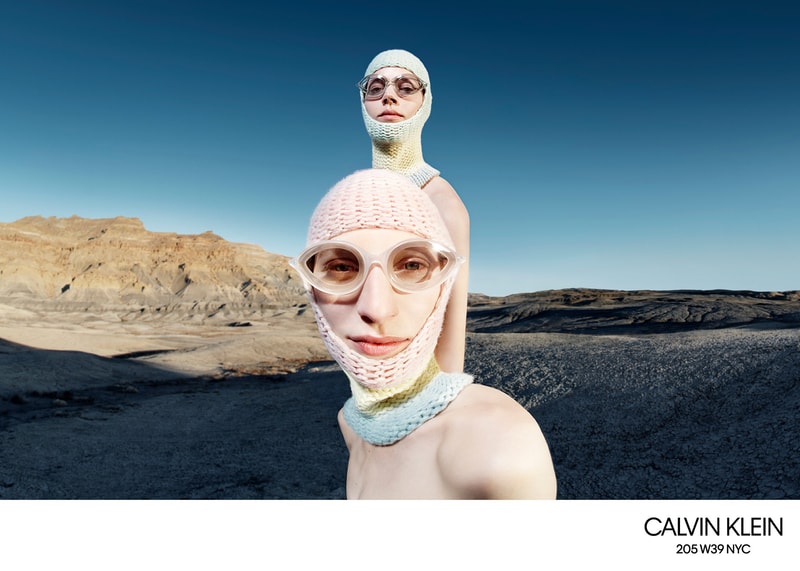 calvin klein 205W39NYC campaign imagery fall winter 2018 willy vanderperre raf simons knitwear sweaters skirts desert advertisement Lloyd & Co. Lulu Tenney Julia Nobis Freja Beha Liya Kebede Erin OʻConnor Fernando Albaladejo Luca Lemaire Olivier Rizzo