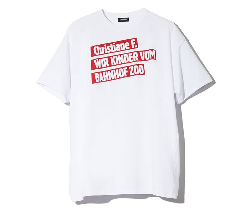 Raf Simons Christiane F. wir Kinder vom Bahnhof Zoo Collaboration drop collection fall winter 2018 release limited commemorative We Children from Bahnhof Zoo