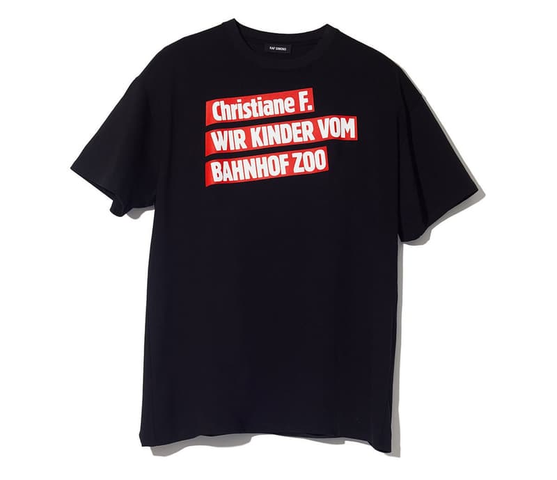 Raf Simons Christiane F. wir Kinder vom Bahnhof Zoo Collaboration drop collection fall winter 2018 release limited commemorative We Children from Bahnhof Zoo