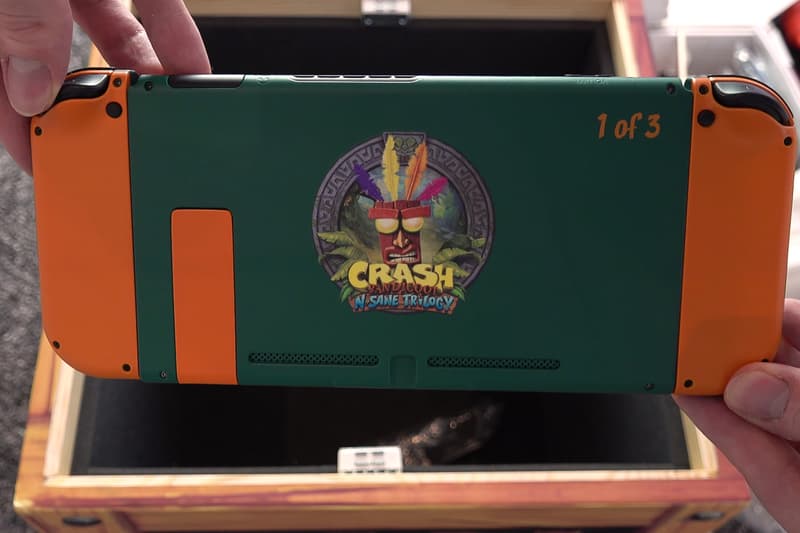 Crash Bandicoot N. Sane Trilogy Nintendo Switch Limited Edition console skin green orange Activision