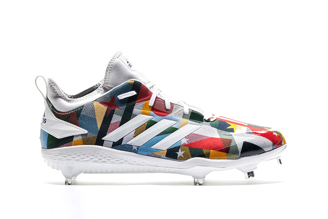 adidas Baseball "Nations" 2018 MLB All-Star Pack Cleats Trainer Sneakers Kicks Shoes Footwear Trainers Purchase Buy Cop Icon Trainer  adizero Afterburner cleats Icon major league baseball falg pattern multicolor rainbow patchwork