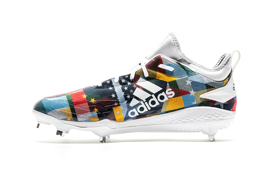 adidas Baseball "Nations" 2018 MLB All-Star Pack Cleats Trainer Sneakers Kicks Shoes Footwear Trainers Purchase Buy Cop Icon Trainer  adizero Afterburner cleats Icon major league baseball falg pattern multicolor rainbow patchwork