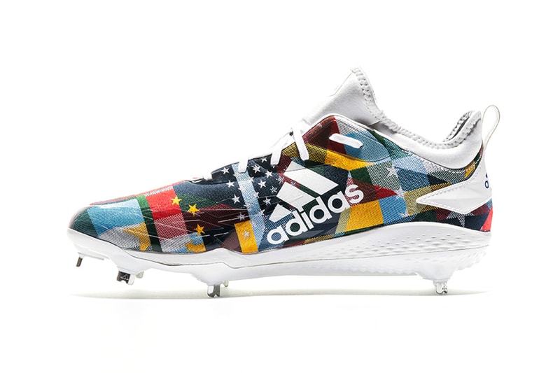 adidas Baseball "Nations" 2018 MLB All-Star Pack Cleats Trainer Sneakers Kicks Shoes Footwear Trainers Purchase Buy Cop Icon Trainer  adizero Afterburner cleats Icon major league baseball falg pattern multicolor rainbow patchwork