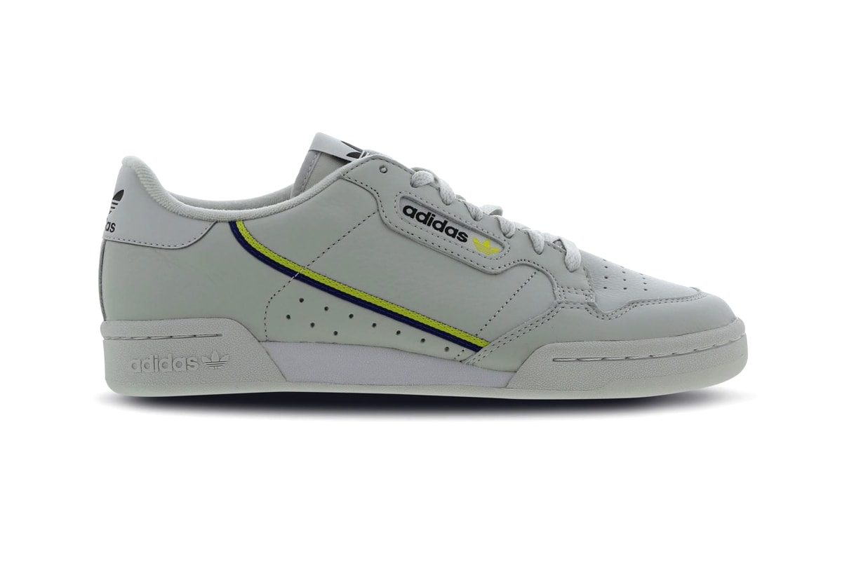 adidas Continental 80 Grey Yellow Colorway Release info price purchase sneaker footwear Mystery Ink