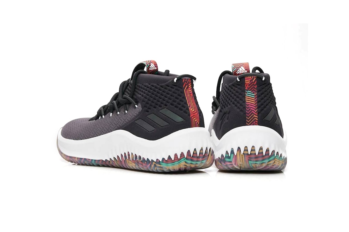 adidas Dame 4 Tribal Print black grey release info damian lillard basketball