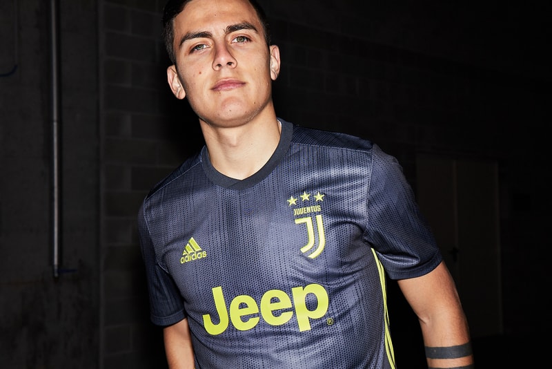 adidas Football Juventus Third 2018 2019 Kit Dark Grey Yellow Trim Color Parley Ocean Plastic Collaboration Fashion Sports