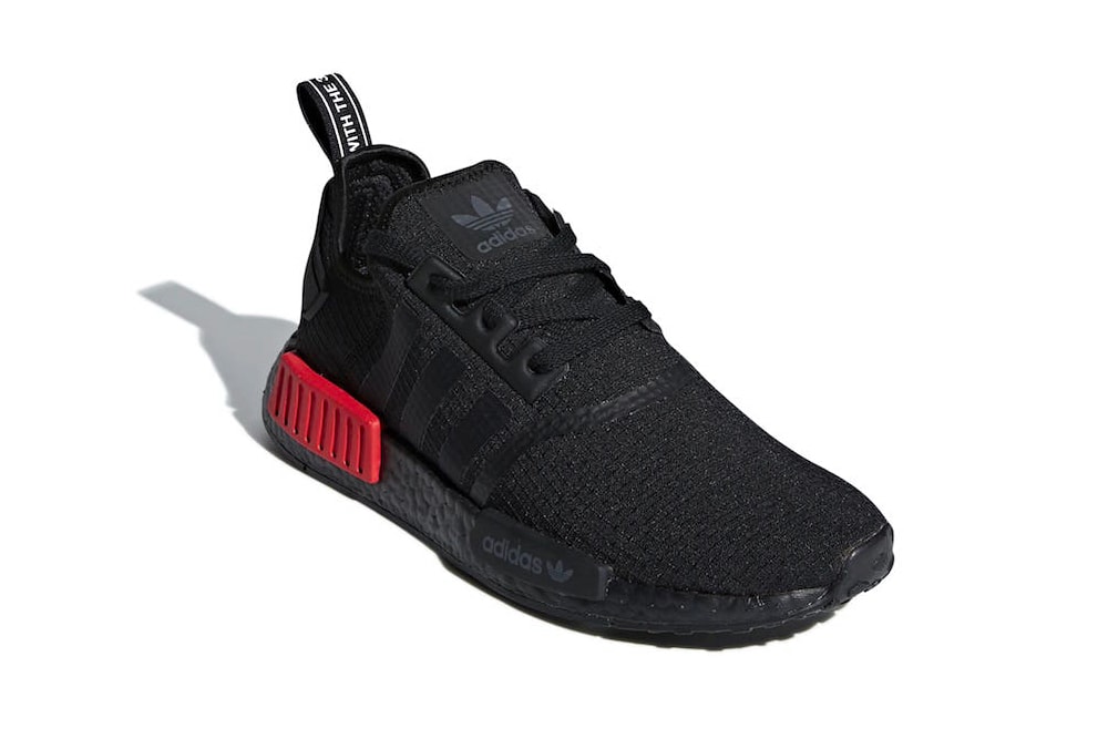 adidas NMD R1 Primeknit Bred release info sneakers footwear Black Red Originals