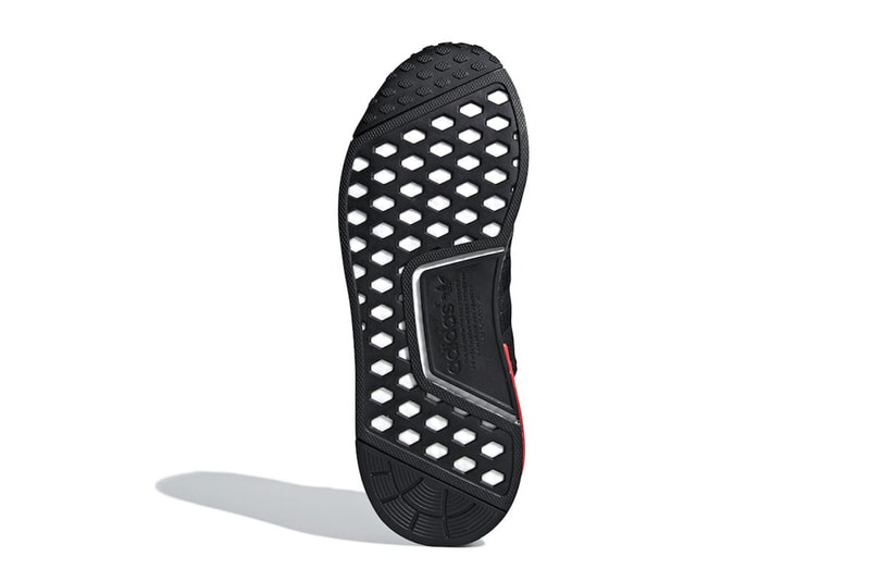 adidas NMD R1 Primeknit Bred release info sneakers footwear Black Red Originals