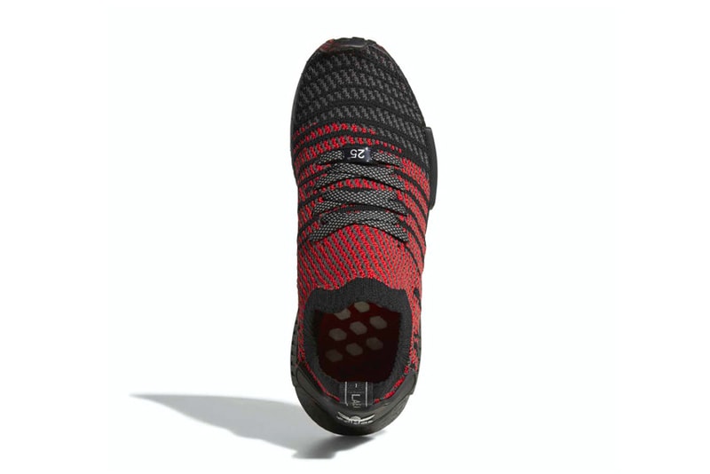 adidas NMD R1 Primeknit Bred release info sneakers footwear Black Red Originals