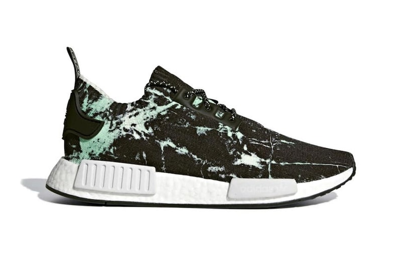 adidas NMD R1 Primeknit Green Marble release info sneakers footwear White