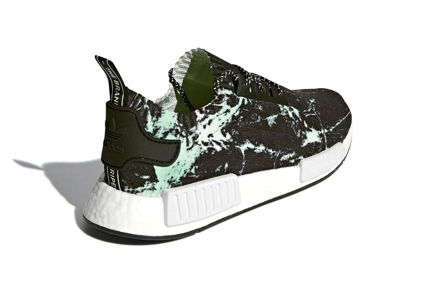 adidas NMD R1 Primeknit Green Marble release info sneakers footwear White