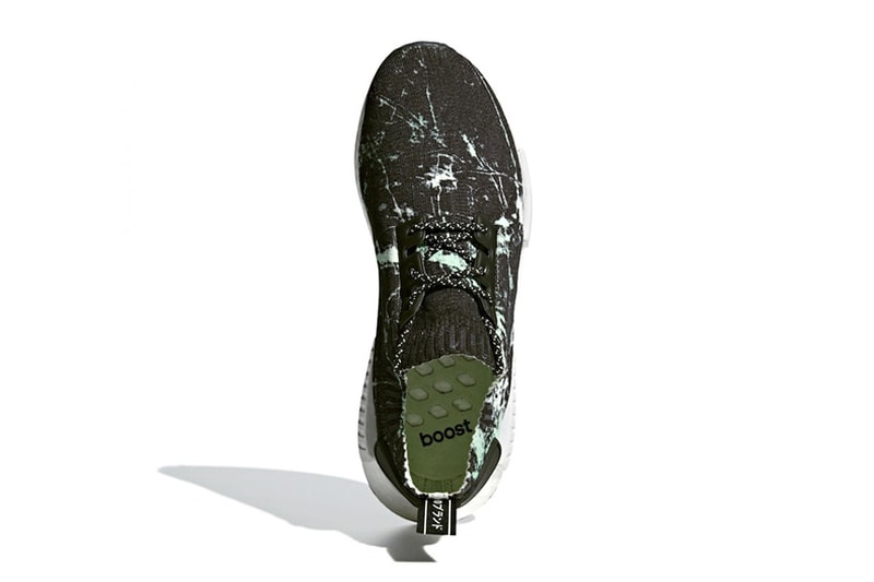 adidas NMD R1 Primeknit Green Marble release info sneakers footwear White