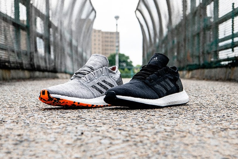 adidas PureBoost Go sneaker Release info drop date price A$AP Ferg Kwasi Kessie Boost cushioning Black and grey colorway sneaker footwear