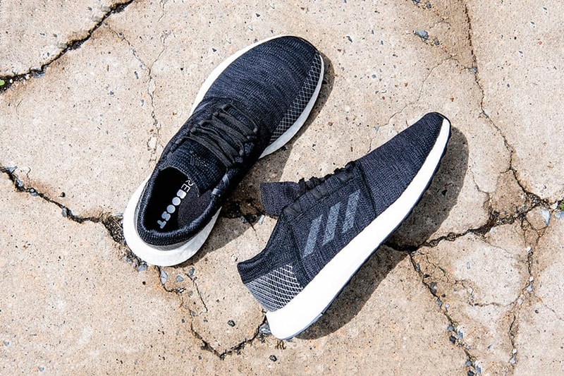 adidas PureBoost Go sneaker Release info drop date price A$AP Ferg Kwasi Kessie Boost cushioning Black and grey colorway sneaker footwear