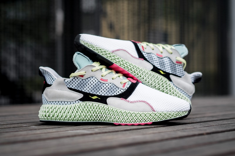 adidas zx 4000 4d sample randy galang futurecraft fall winter 2018 black tan beige white mesh woven cream B42203 FTWR WHT GREY TWO LINEN GREEN side torsion