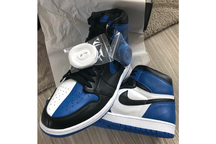 Air Jordan 1 "B.O.G." Split Panel First Look jordan brand royal blue sneaker nike