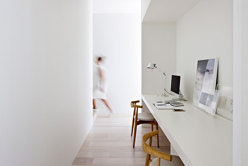 All White House by Studio Four Architecture in Melbourne Australia Homes Houses Sleek Simplistic Modern Interior Exterior Swimming Pool