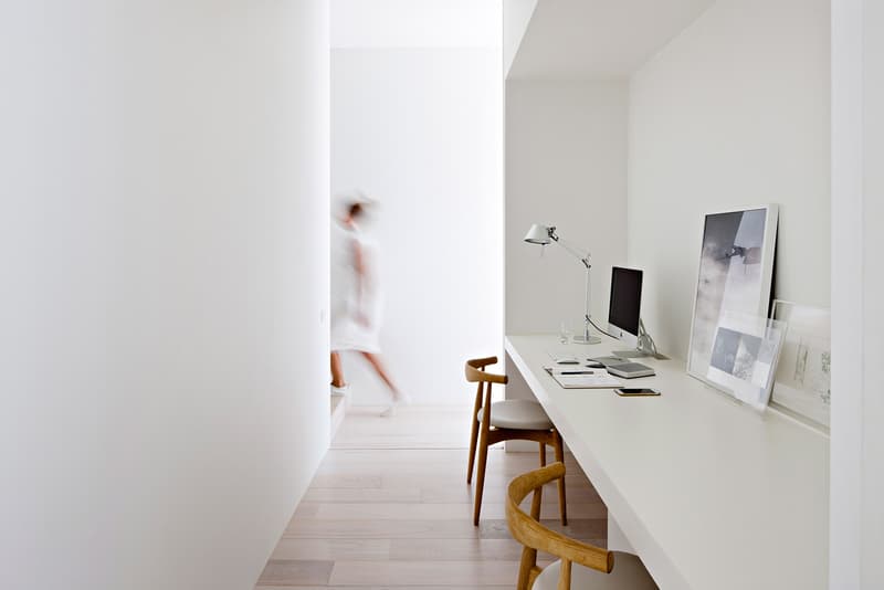 All White House by Studio Four Architecture in Melbourne Australia Homes Houses Sleek Simplistic Modern Interior Exterior Swimming Pool