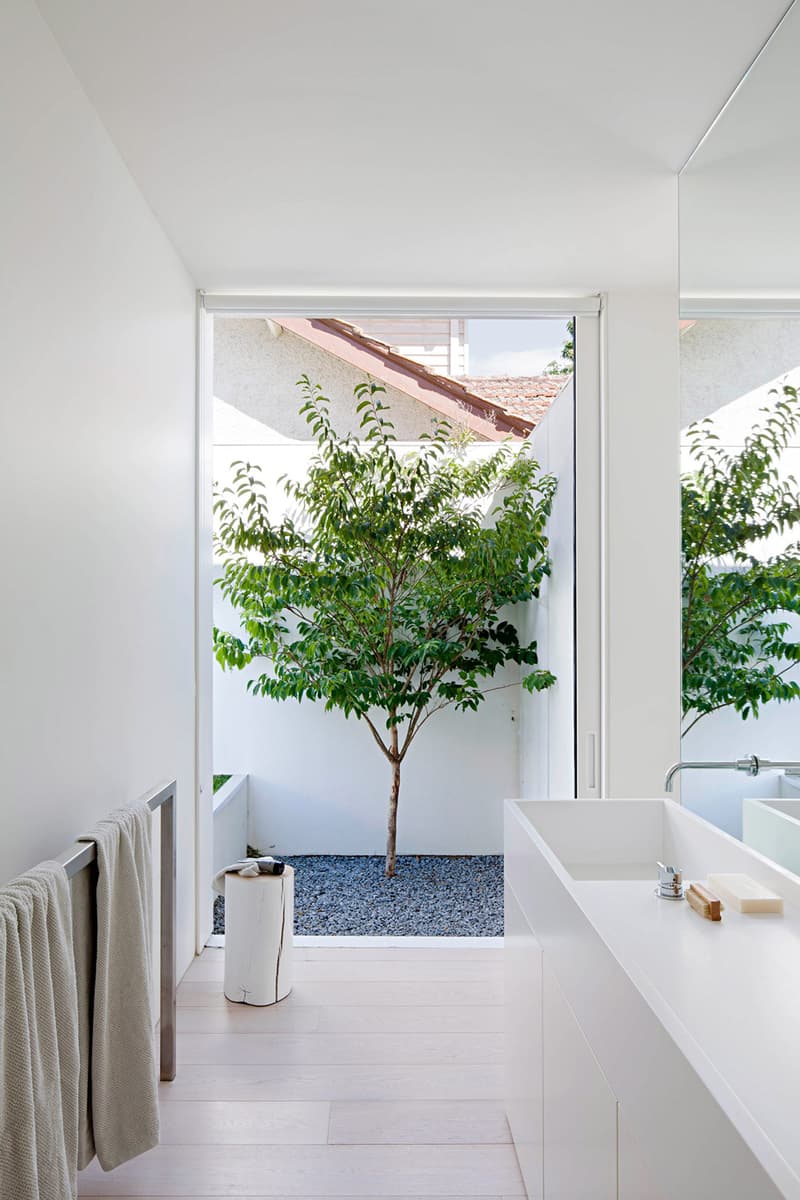 All White House by Studio Four Architecture in Melbourne Australia Homes Houses Sleek Simplistic Modern Interior Exterior Swimming Pool