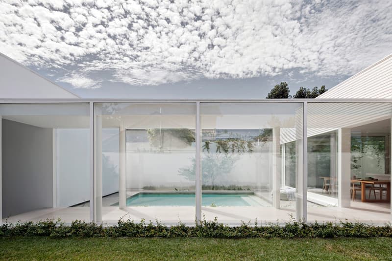 All White House by Studio Four Architecture in Melbourne Australia Homes Houses Sleek Simplistic Modern Interior Exterior Swimming Pool