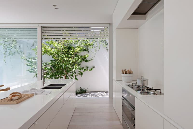 All White House by Studio Four Architecture in Melbourne Australia Homes Houses Sleek Simplistic Modern Interior Exterior Swimming Pool