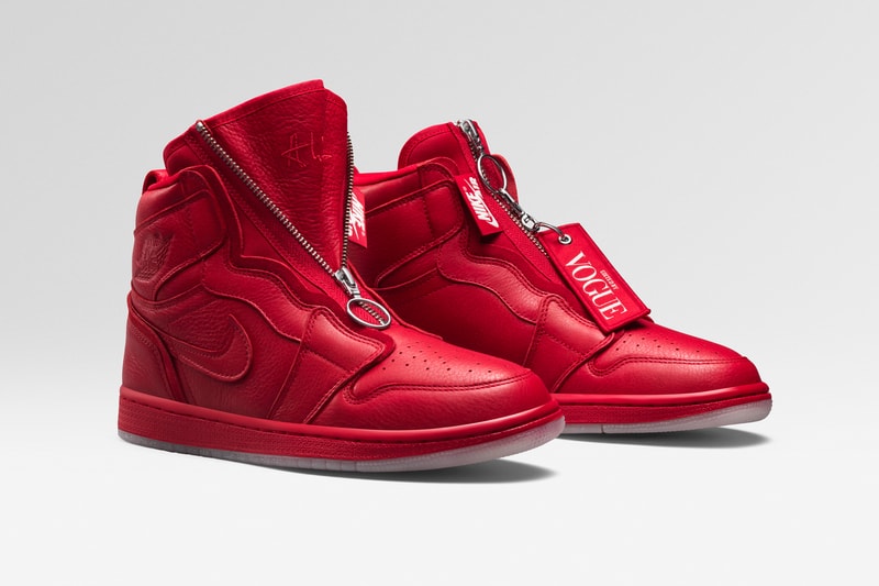 Anna Wintour Vogue magazine nike Air Jordan brand 1 3 Sneakers shoes red white i iii edited by awok ok okay sail university black tweed