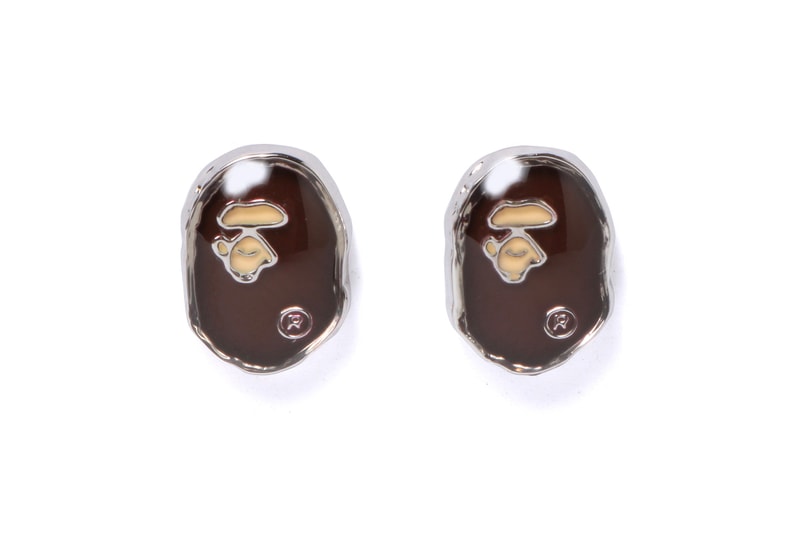 bape a bathing ape ape head earrings