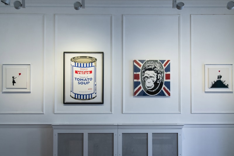 Banksy "Greatest Hits" Exhibition Lazinc London Closer Look Inside Famous Art Pieces