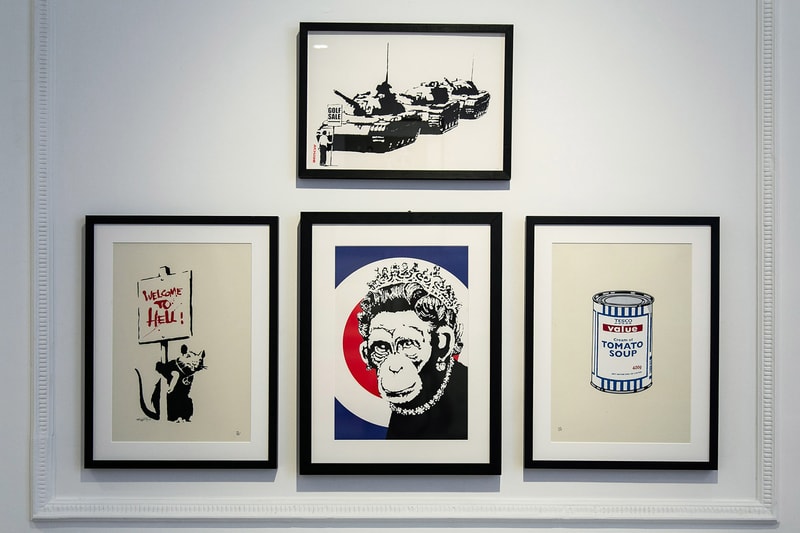 Banksy "Greatest Hits" Exhibition Lazinc London Closer Look Inside Famous Art Pieces