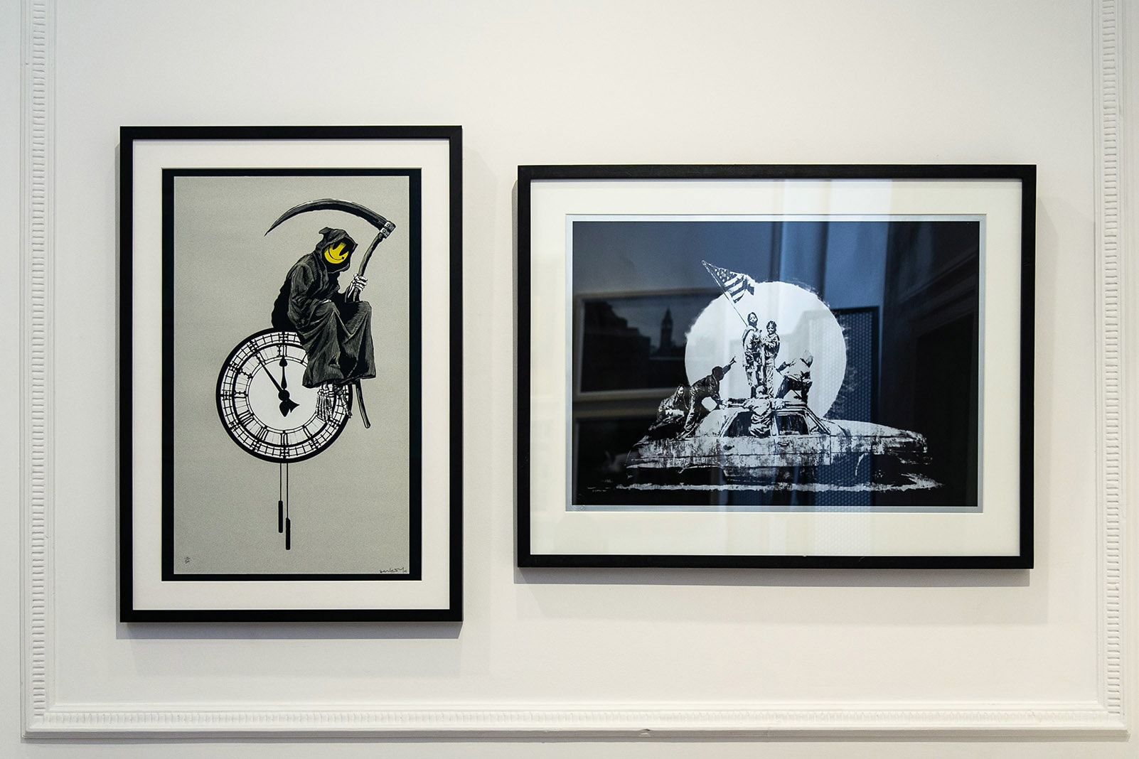 Banksy "Greatest Hits" Exhibition Lazinc London Closer Look Inside Famous Art Pieces