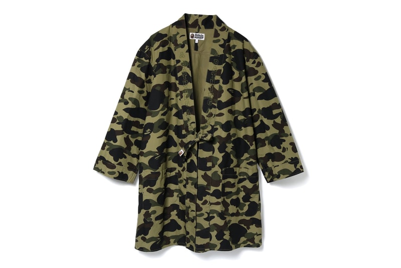 bape kimono long shirts green