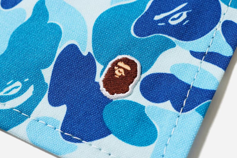 bape abc camo place mat coaster set blue