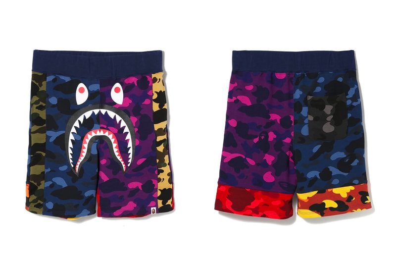 bape mix camo shorts