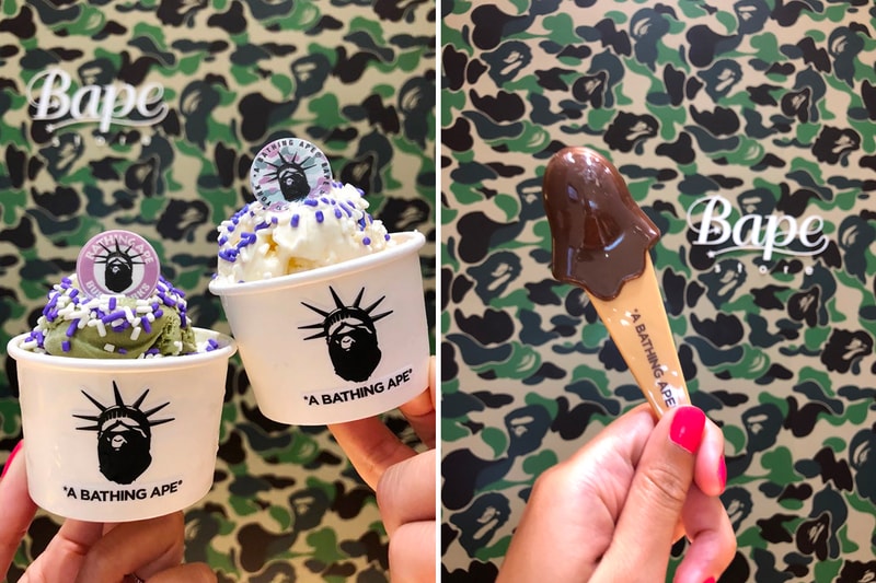 BAPE NY ice cream milk and cream cereal bar food fashion 2018 july