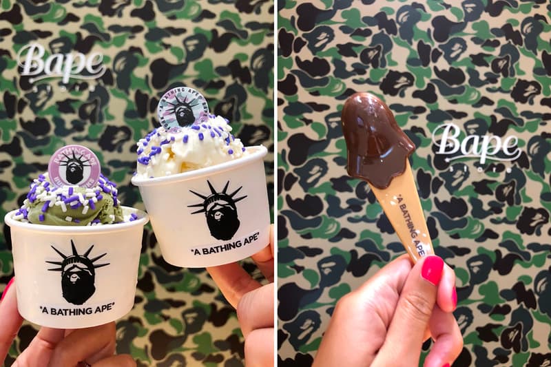 BAPE NY ice cream milk and cream cereal bar food fashion 2018 july