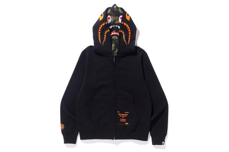 bape undefeated hong kong exclusive capsule double shark hoodie