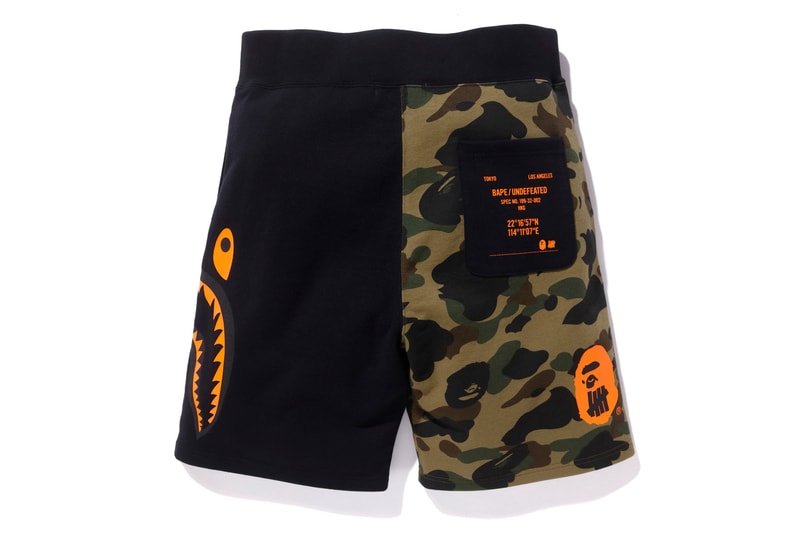 bape undefeated hong kong exclusive capsule shark shorts