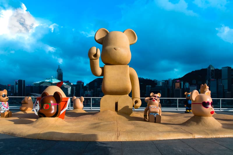 bearbrick harbour city summer chill 7000 percent sand bear