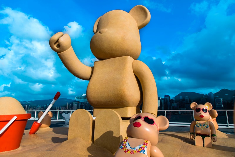 bearbrick harbour city summer chill 7000 percent sand bear