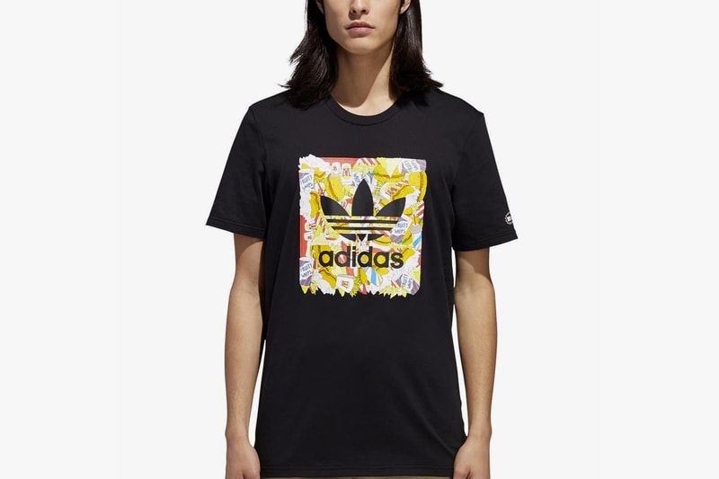 beavis and butt head adidas originals collaboration november 2018 black tee shirt logo graphic chips rat