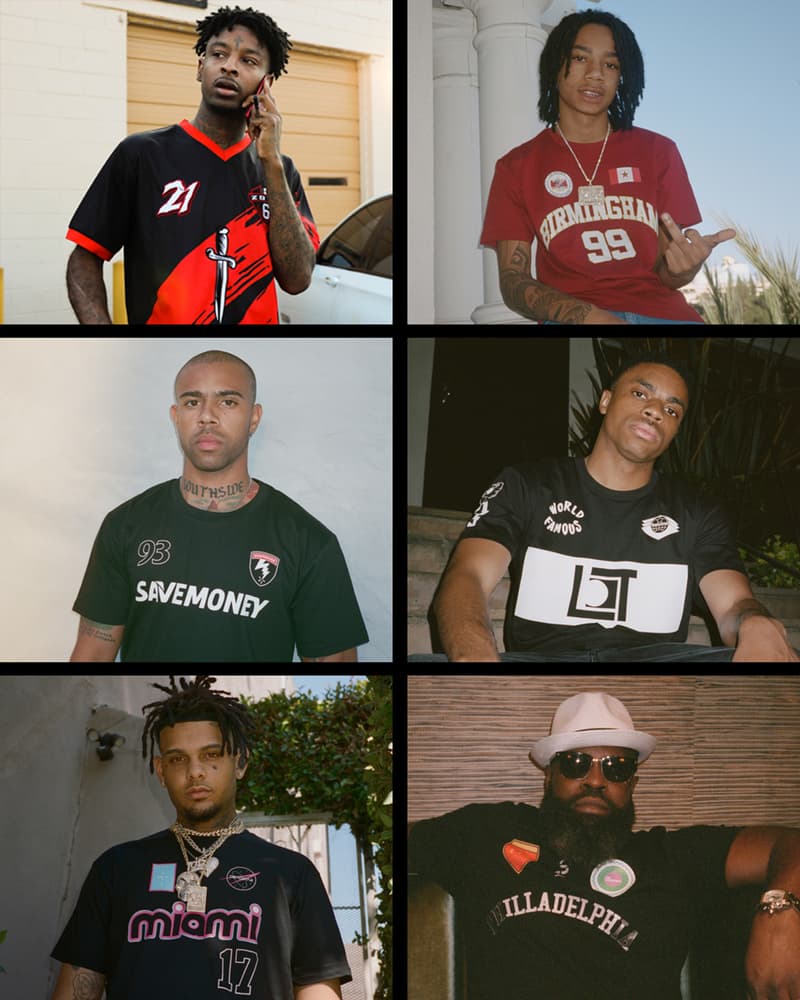 Bleacher Report World Cup Hip Hop Collection 21 Savage Vic Mensa Vince Staples The Roots YBN Nahmir Smokepurpp Jerseys