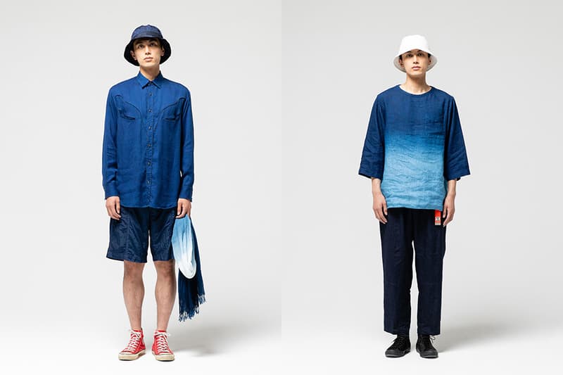 Blue Blue Japan lookbook spring summer 2019 collection tie dye indigo patchwork boro stitching denim