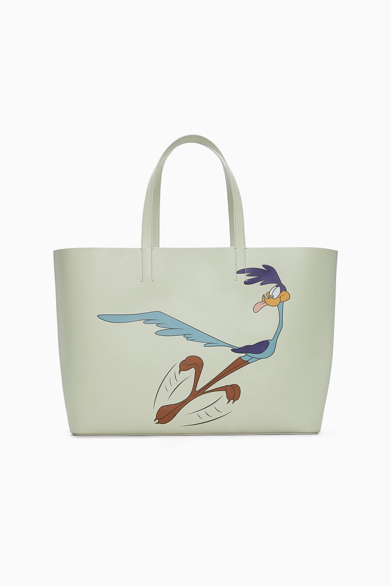 calvin klein 205w39nyc wile e coyote the roadrunner looney tunes leather bags zipper wallet card case intarsia reverse knit sweater collaboration black cream blue fall winter 2018 drop release date pre order buy sale shop sell