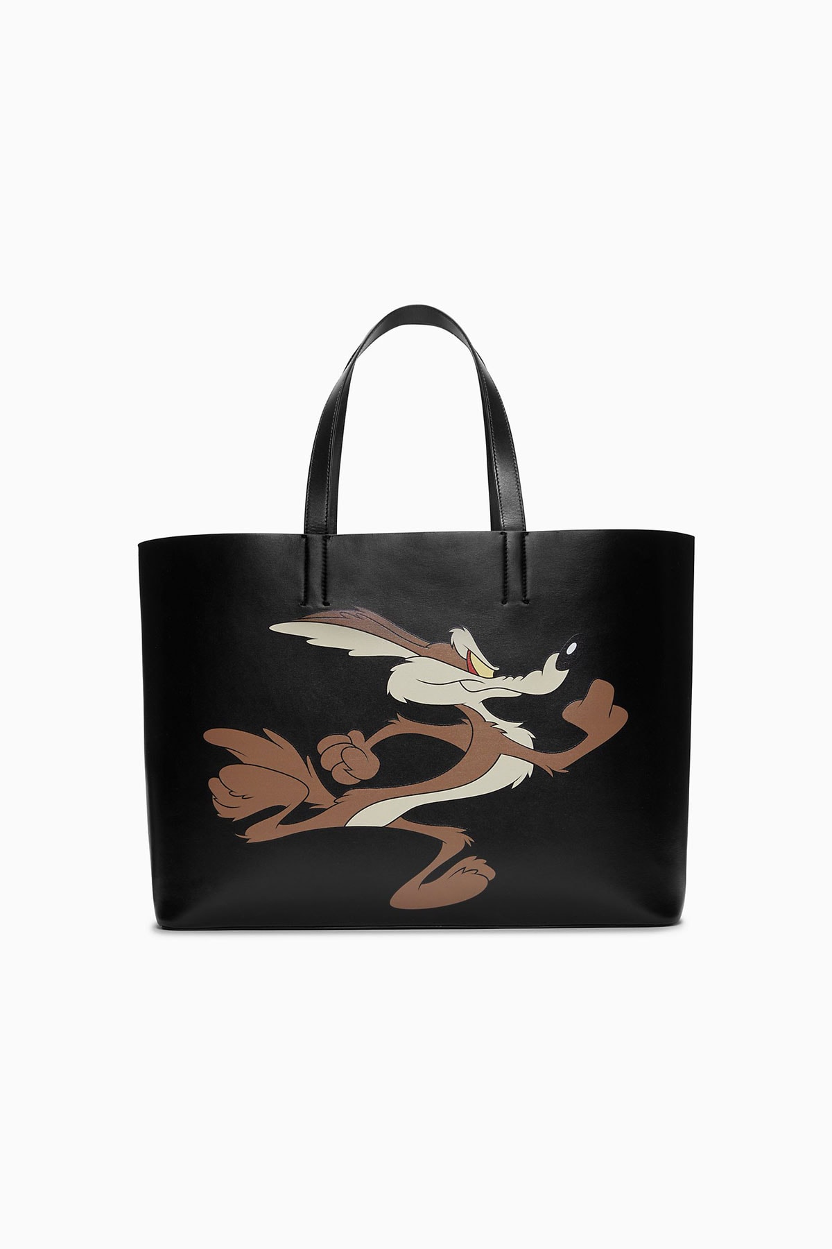 calvin klein 205w39nyc wile e coyote the roadrunner looney tunes leather bags zipper wallet card case intarsia reverse knit sweater collaboration black cream blue fall winter 2018 drop release date pre order buy sale shop sell
