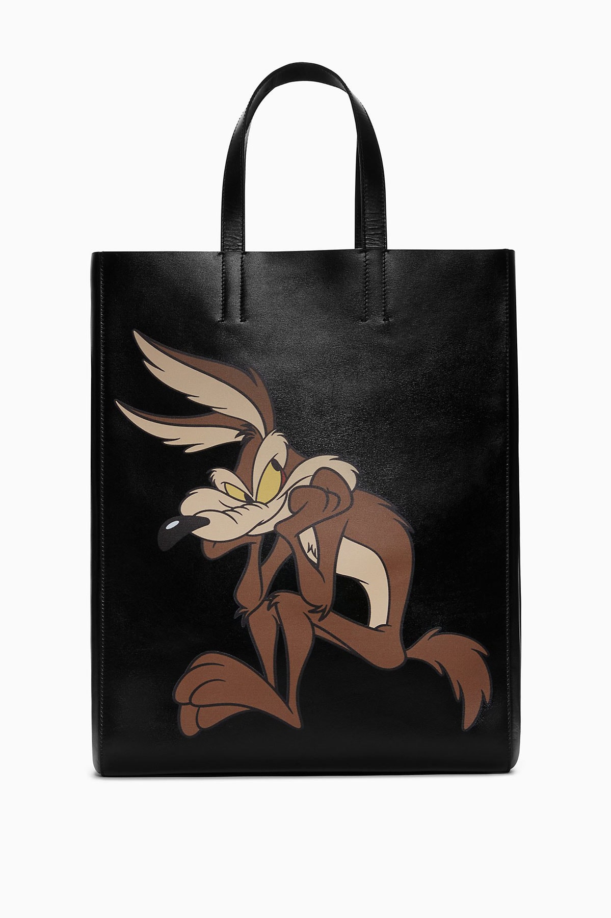 calvin klein 205w39nyc wile e coyote the roadrunner looney tunes leather bags zipper wallet card case intarsia reverse knit sweater collaboration black cream blue fall winter 2018 drop release date pre order buy sale shop sell