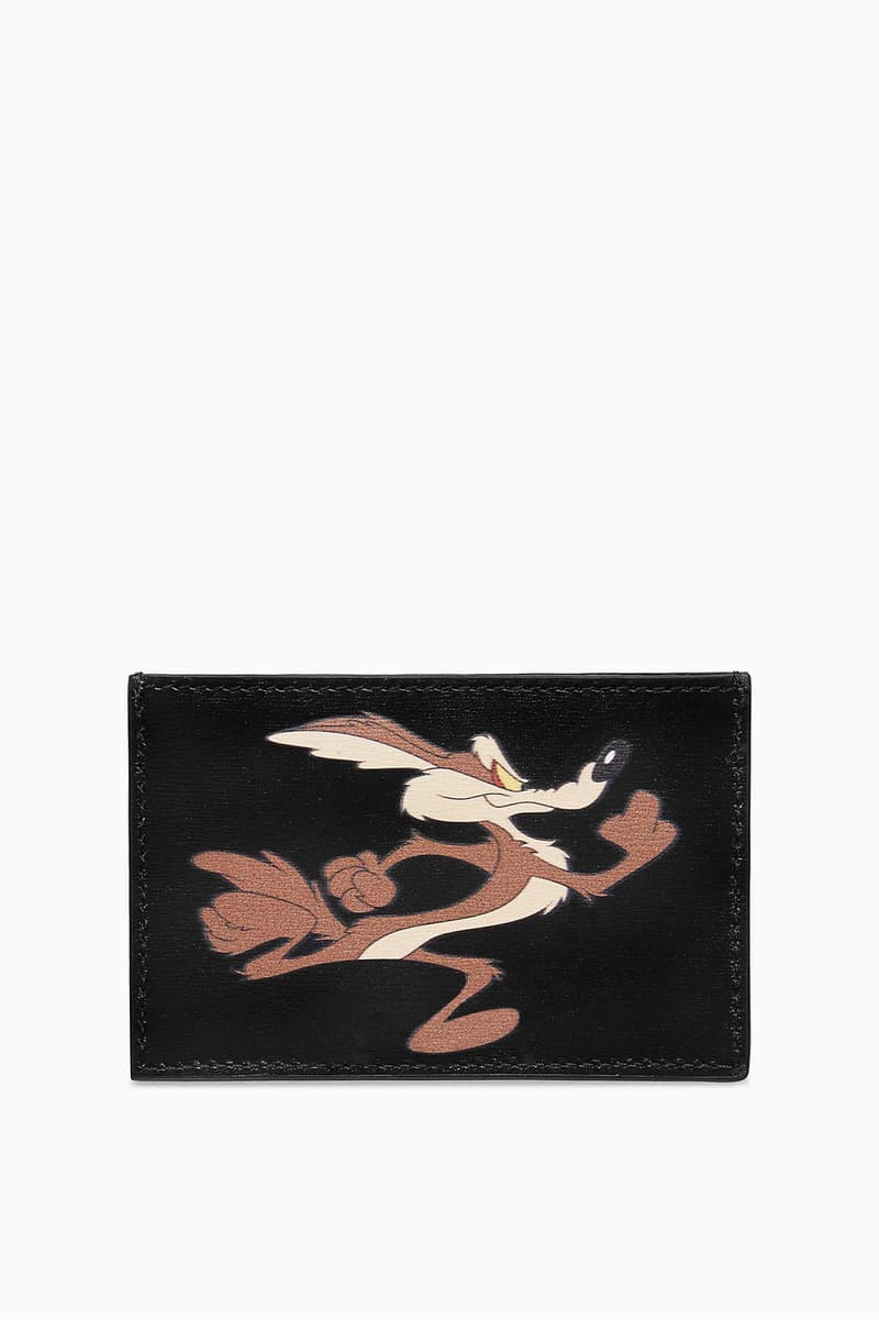 calvin klein 205w39nyc wile e coyote the roadrunner looney tunes leather bags zipper wallet card case intarsia reverse knit sweater collaboration black cream blue fall winter 2018 drop release date pre order buy sale shop sell