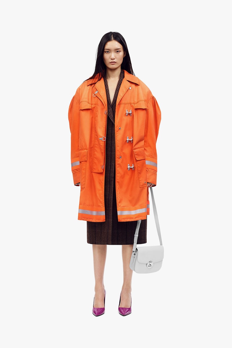 calvin klein 205w39nyc fireman man fighter distressed jacket coat jumpsuit orange yellow red outerwear ankle boot black white leather fall winter 2018 drop release date pre order buy sale shop sell
